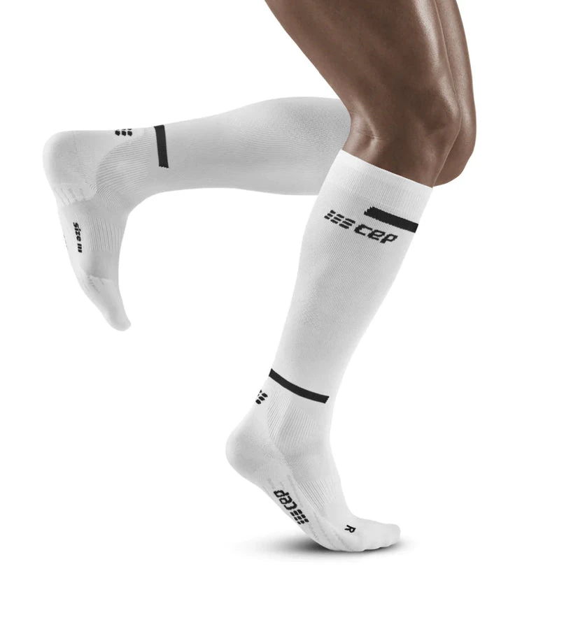 CEP Men's Run Tall 4.0 Compression Socks - White 1 CEP Men's Run Tall 4.0 Compression Socks - White