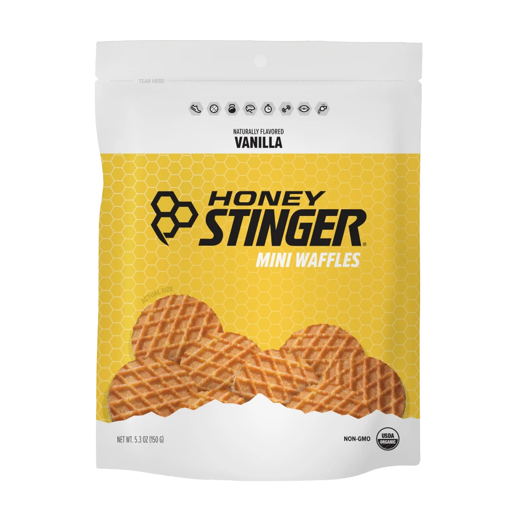 Honey Stinger Mini Waffles Vanilla - Resealable Snack Bag 2 Honey Stinger Mini Waffles Vanilla - Resealable Snack Bag - Image 2