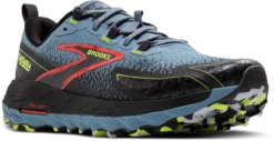 BROOKS Men's Cascadia 18 Wide (004 - Citadel/Ebony/Lime) -TCRunning Shop 110426 004 A Cascadia 18