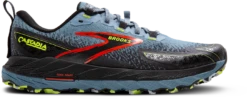 BROOKS Men's Cascadia 18 Wide (004 - Citadel/Ebony/Lime)