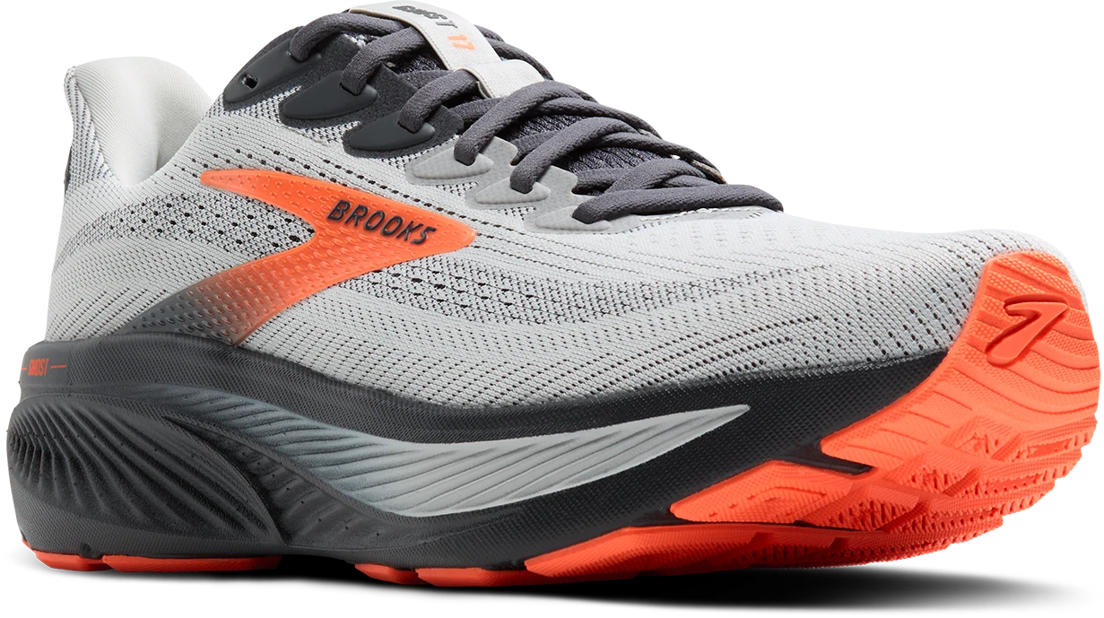 BROOKS Men's Ghost 17 (048 - Oyster Mushroom/Orange/Ebony) 3 BROOKS Men's Ghost 17 (048 - Oyster Mushroom/Orange/Ebony) - Image 3