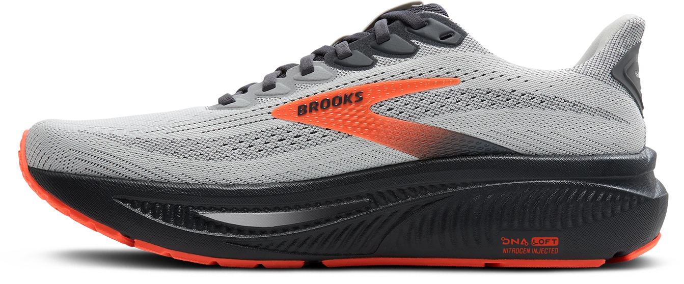 BROOKS Men's Ghost 17 (048 - Oyster Mushroom/Orange/Ebony) 2 BROOKS Men's Ghost 17 (048 - Oyster Mushroom/Orange/Ebony) - Image 2