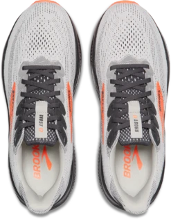 BROOKS Men's Ghost 17 EXTRA WIDE (048 - Oyster Mushroom/Orange/Ebony) -TCRunning Shop 110442 048 O Ghost 17 1