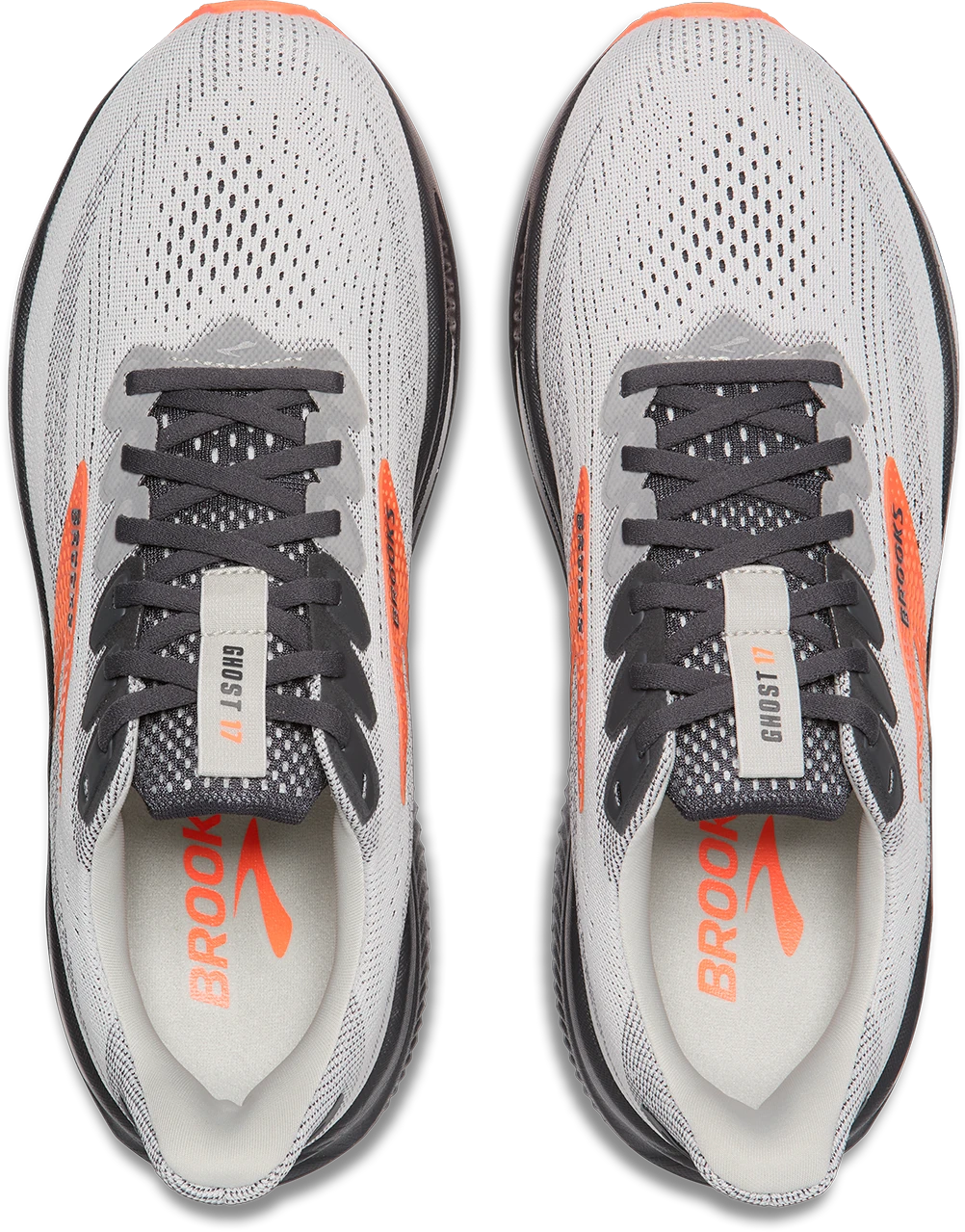 BROOKS Men's Ghost 17 (048 - Oyster Mushroom/Orange/Ebony) 4 BROOKS Men's Ghost 17 (048 - Oyster Mushroom/Orange/Ebony) - Image 4