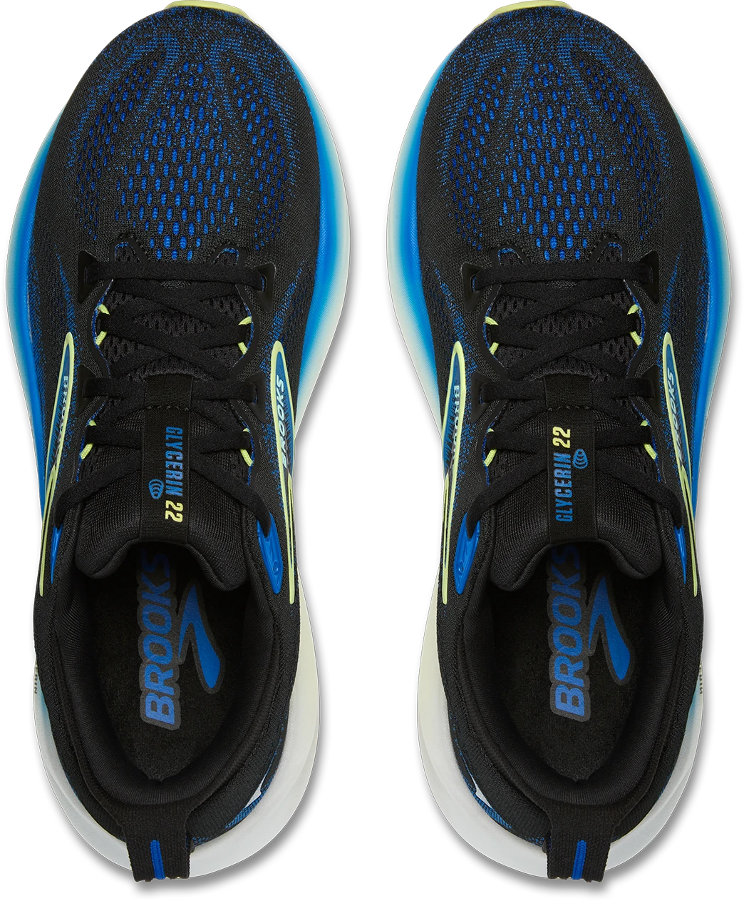 BROOKS Men's Glycerin 22 (002 - Black/Cobalt/Neo Yellow) 4 BROOKS Men's Glycerin 22 (002 - Black/Cobalt/Neo Yellow) - Image 4