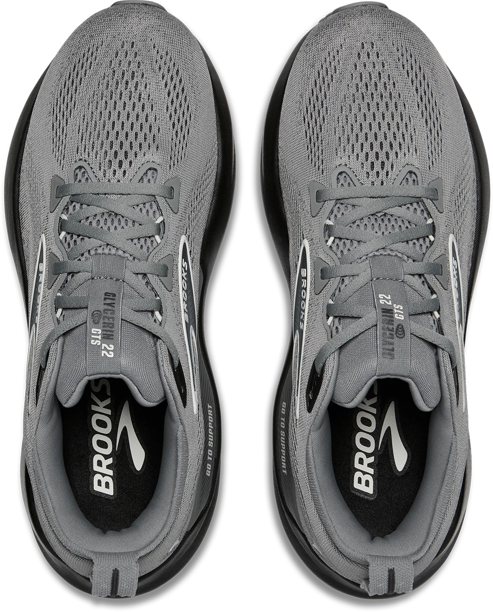 BROOKS Men's Glycerin GTS 22 (078 - Primer Gray/Ebony/Bluewash) 4 BROOKS Men's Glycerin GTS 22 (078 - Primer Gray/Ebony/Bluewash) - Image 4
