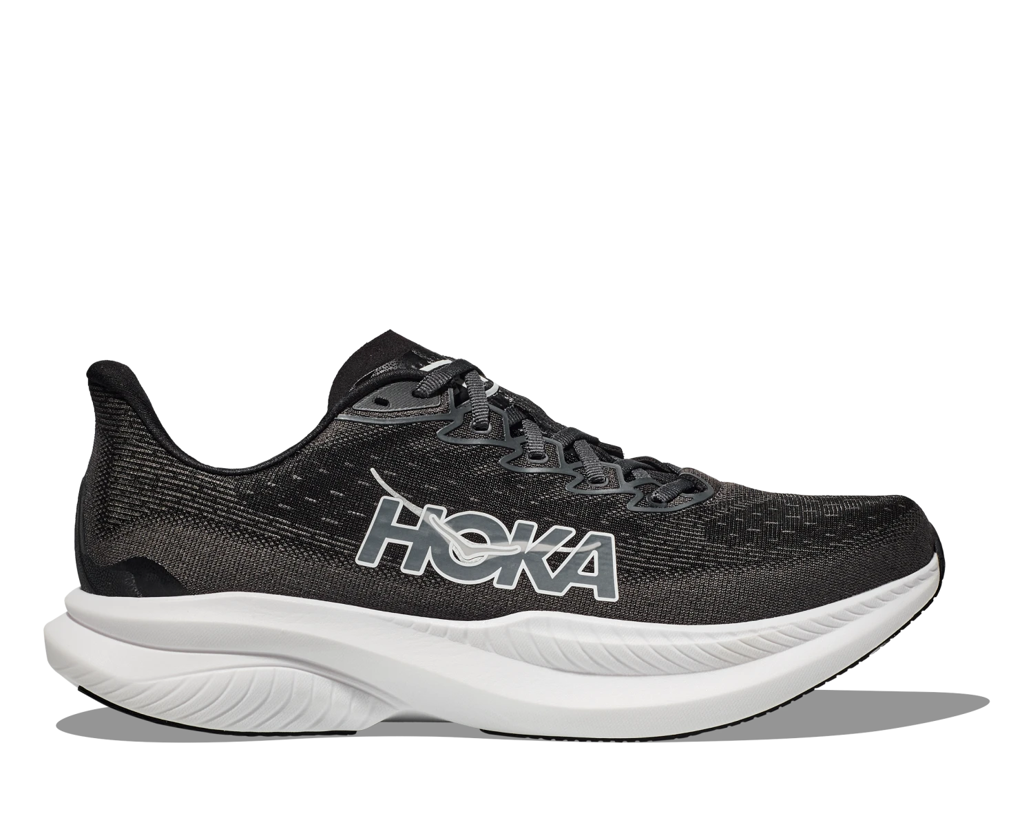 Hoka Men's Mach 6 WIDE (BWHT - Black/White) 1 Hoka Men's Mach 6 WIDE (BWHT - Black/White)