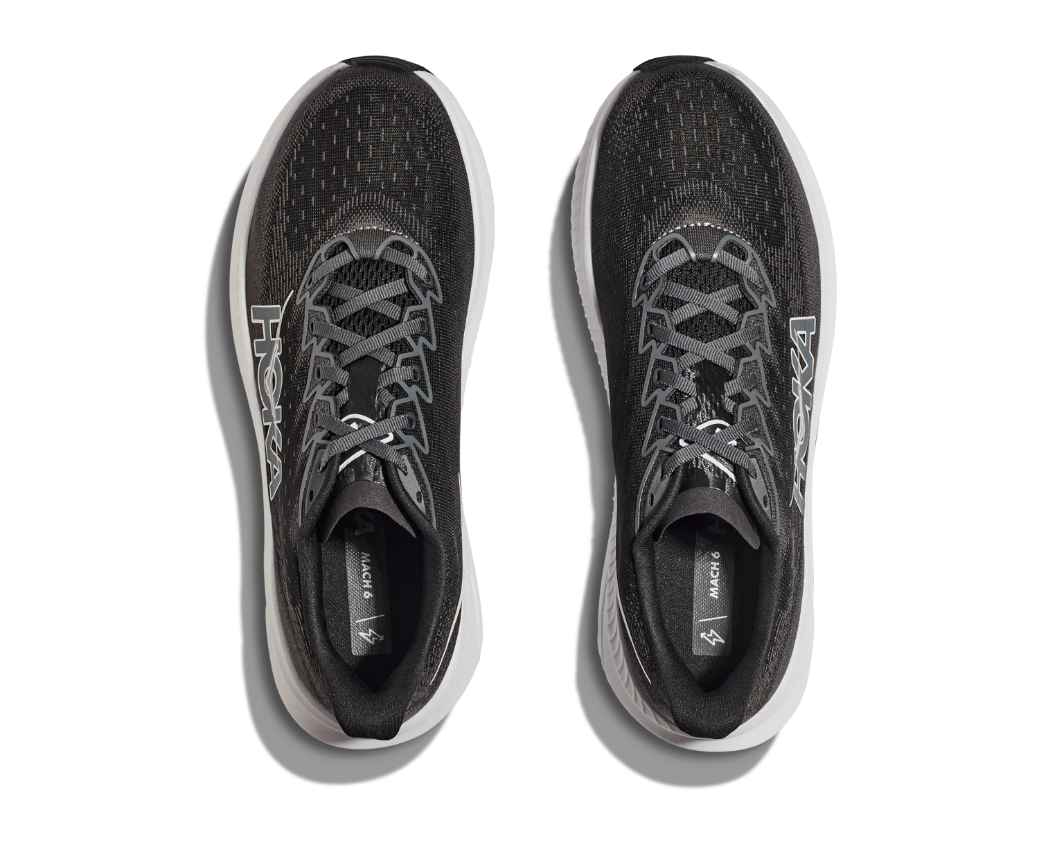 Hoka Men's Mach 6 WIDE (BWHT - Black/White) 5 Hoka Men's Mach 6 WIDE (BWHT - Black/White) - Image 5