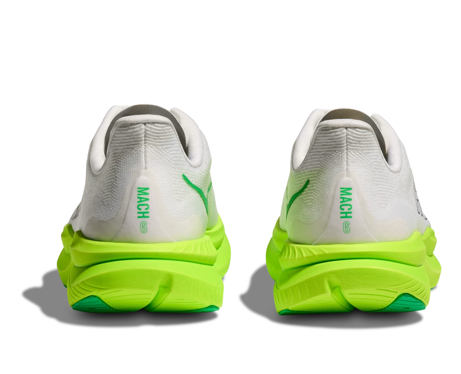 Hoka Men's Mach 6 (WNL - White/Neon Lime) 6 Hoka Men's Mach 6 (WNL - White/Neon Lime) - Image 6