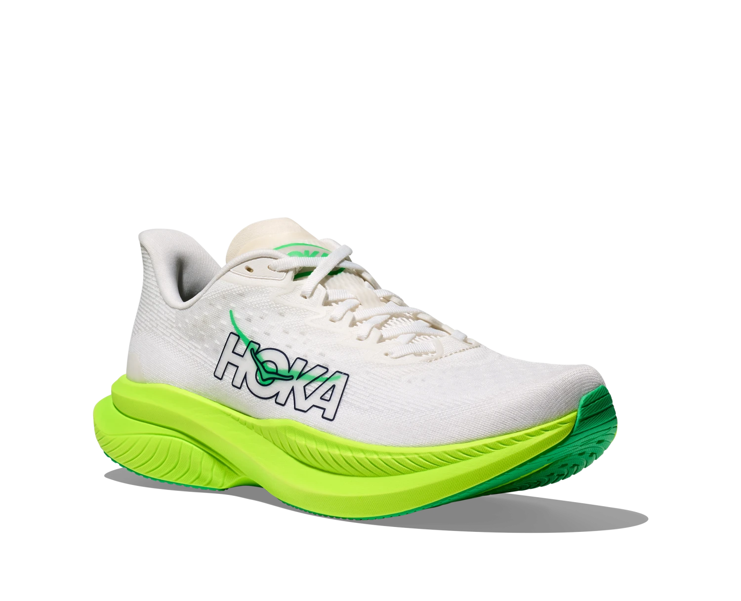 Hoka Men's Mach 6 (WNL - White/Neon Lime) 3 Hoka Men's Mach 6 (WNL - White/Neon Lime) - Image 3