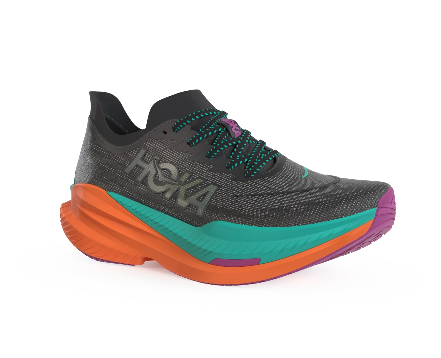 Hoka Women’s Mach X 2 (BCQ - Black/Electric Aqua) 3 Hoka Women’s Mach X 2 (BCQ - Black/Electric Aqua) - Image 3