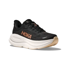 Hoka Women's Bondi 9 (BRGL - Black/Rose Gold) -TCRunning Shop 1162012 BRGL 6