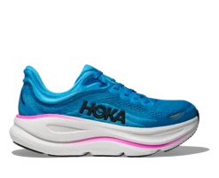 Hoka Women's Bondi 9 (SNNF - Skyward Blue/Neon Fuchsia)