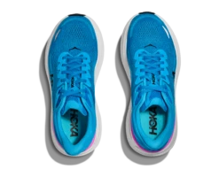 Hoka Women's Bondi 9 (SNNF - Skyward Blue/Neon Fuchsia) -TCRunning Shop 1162012 SNNF 2