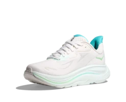 Hoka Women's Clifton 10 WIDE (WTCL - White/Cielo Blue) -TCRunning Shop 1162031 WTCL 3