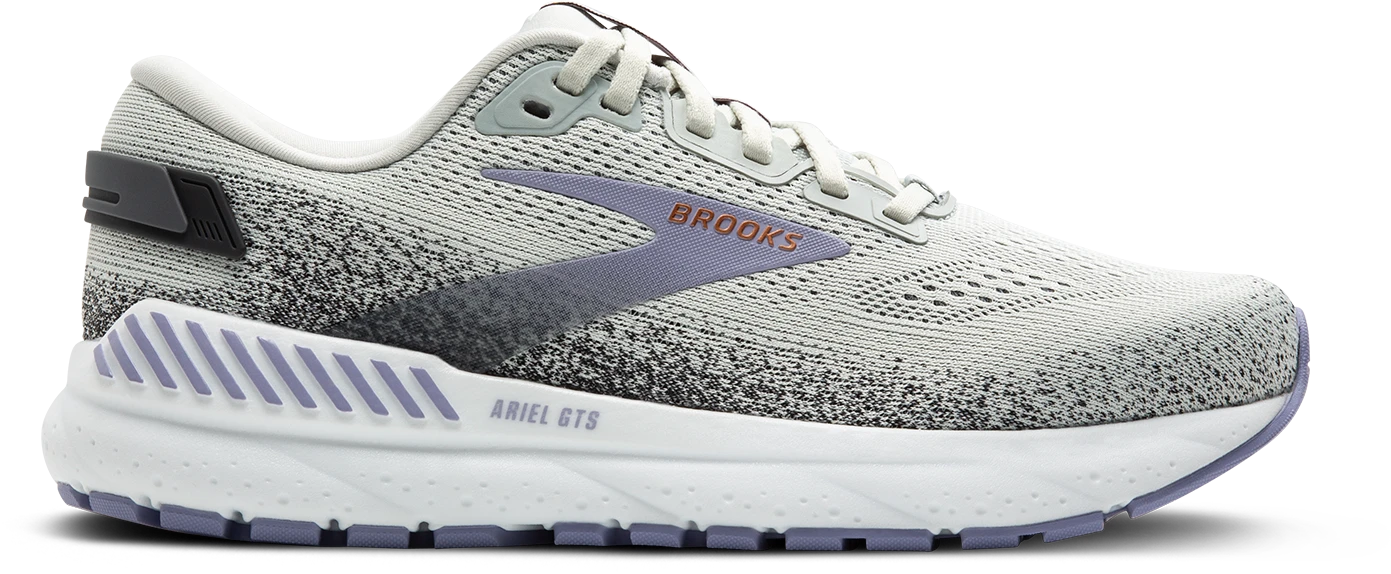 BROOKS Women's Ariel GTS 24 (080 - Mercury/Ebony/Sweet Lavender) 1 BROOKS Women's Ariel GTS 24 (080 - Mercury/Ebony/Sweet Lavender)