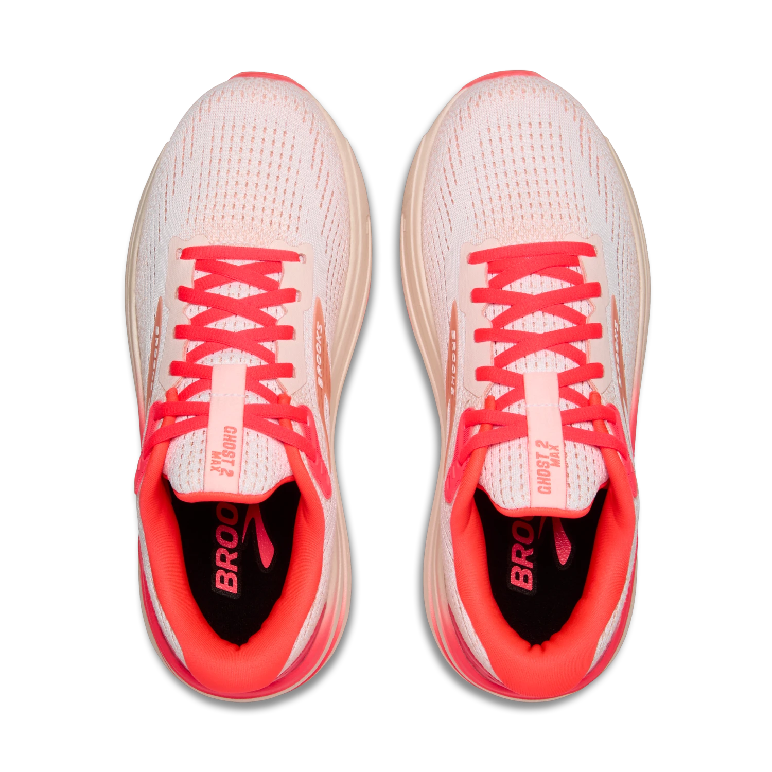 BROOKS Women's Ghost Max 2 "Hyper Glow" (173 - White/Peach/Coral) 5 BROOKS Women's Ghost Max 2 "Hyper Glow" (173 - White/Peach/Coral) - Image 5