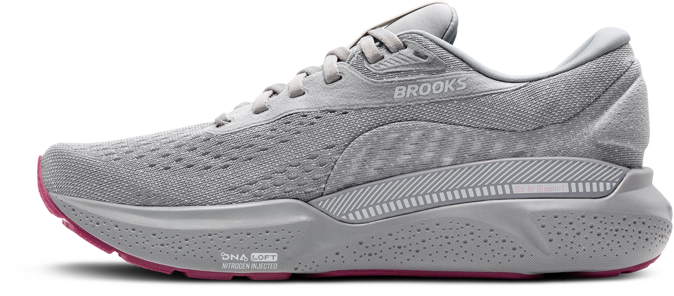 BROOKS Women's Adrenaline GTS 24 WIDE (019 - Alloy/White/Zephyr) 2 BROOKS Women's Adrenaline GTS 24 WIDE (019 - Alloy/White/Zephyr) - Image 2