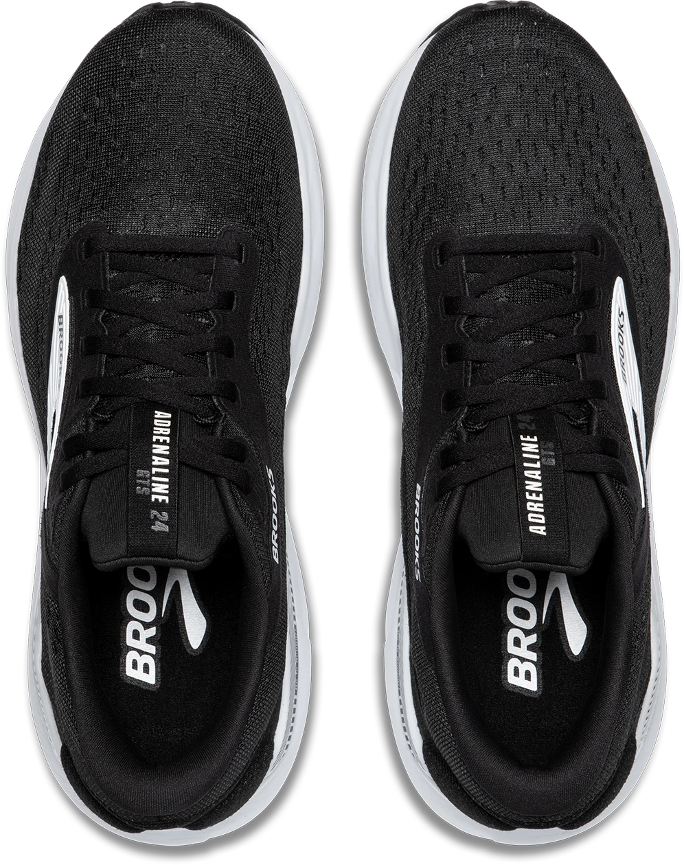 BROOKS Women's Adrenaline GTS 24 (087 - Black/White) 4 BROOKS Women's Adrenaline GTS 24 (087 - Black/White) - Image 4