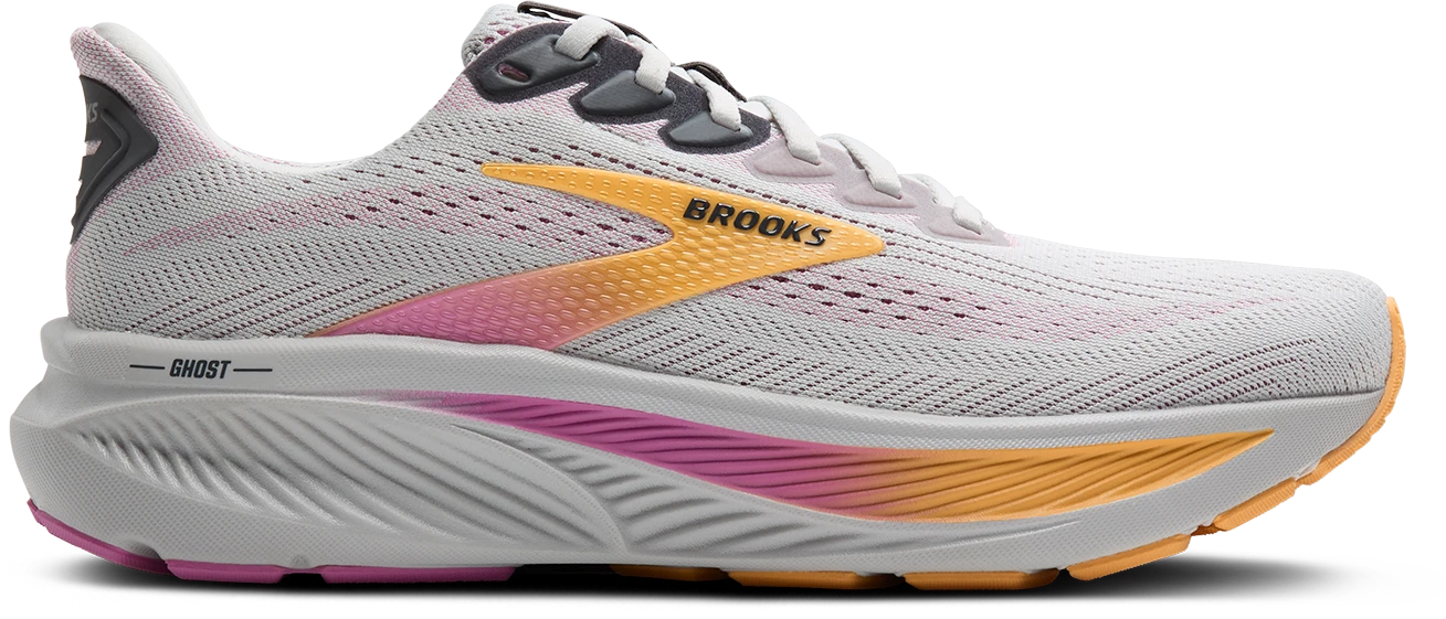 BROOKS Women's Ghost 17 WIDE (070 - Oyster/Apricot/Pink) 1 BROOKS Women's Ghost 17 WIDE (070 - Oyster/Apricot/Pink)