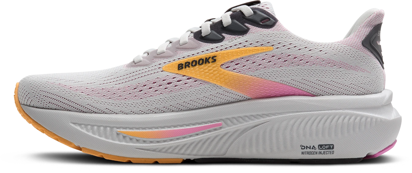 BROOKS Women's Ghost 17 WIDE (070 - Oyster/Apricot/Pink) 2 BROOKS Women's Ghost 17 WIDE (070 - Oyster/Apricot/Pink) - Image 2
