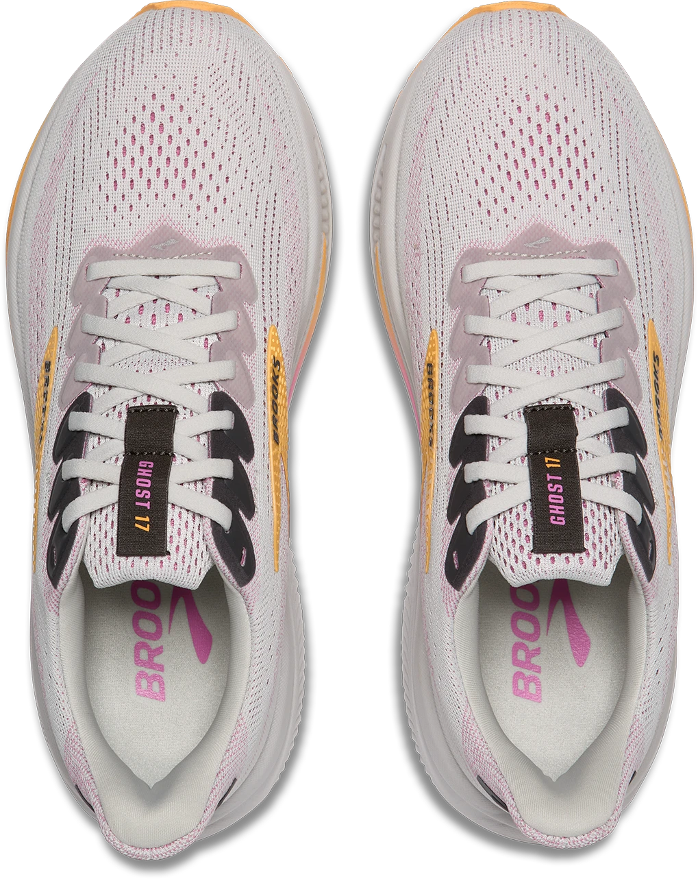 BROOKS Women's Ghost 17 WIDE (070 - Oyster/Apricot/Pink) 4 BROOKS Women's Ghost 17 WIDE (070 - Oyster/Apricot/Pink) - Image 4