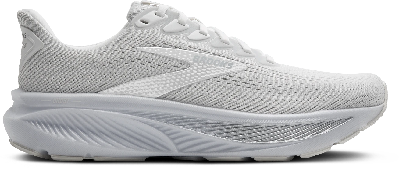 BROOKS Women's Ghost 17 (151 - White/White/Grey) 1 BROOKS Women's Ghost 17 (151 - White/White/Grey)