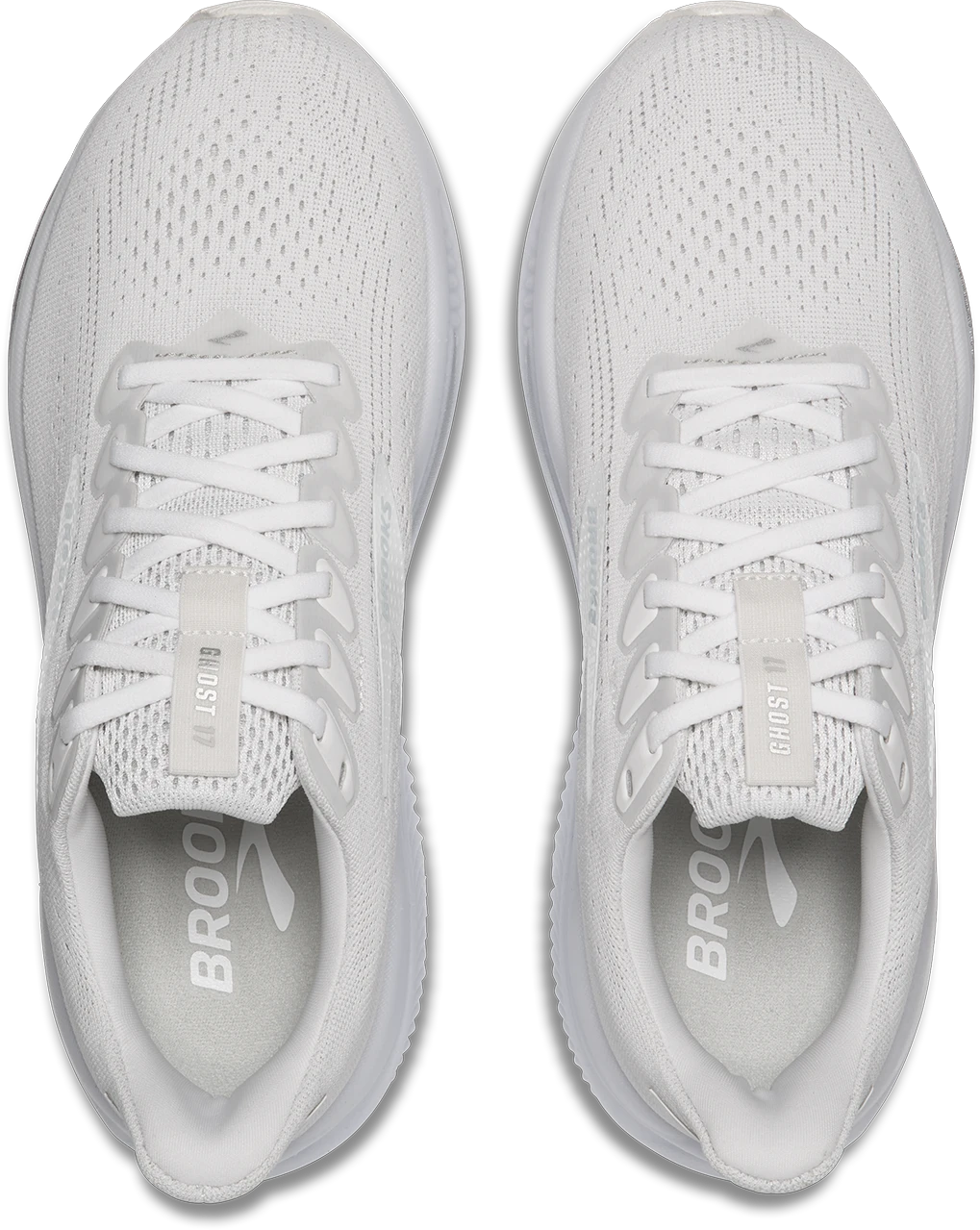 BROOKS Women's Ghost 17 (151 - White/White/Grey) 4 BROOKS Women's Ghost 17 (151 - White/White/Grey) - Image 4