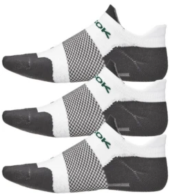 Performance No Show Athletic Socks - F4 Tech 3-Pack White