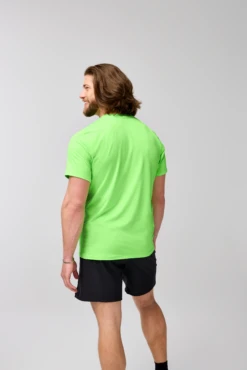 BROOKS Men's Luxe Short Sleeve (313 - Htr Neo Limeade) -TCRunning Shop 211498 313 MB 2 Luxe Short Sleeve