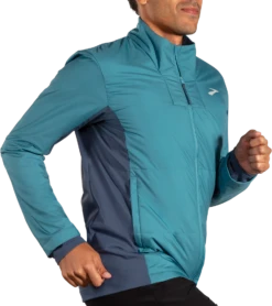 BROOKS Men's Shield Hybrid Jacket 3.0 (418 - Storm Blue/Blue Slate) -TCRunning Shop 211524 418 MV Shield Hybrid Jacket 3