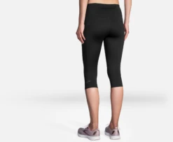 BROOKS Women's Method 1/2 Crop Tight (001 - Black) -TCRunning Shop 221477 001 MB Method 12 Crop Tight