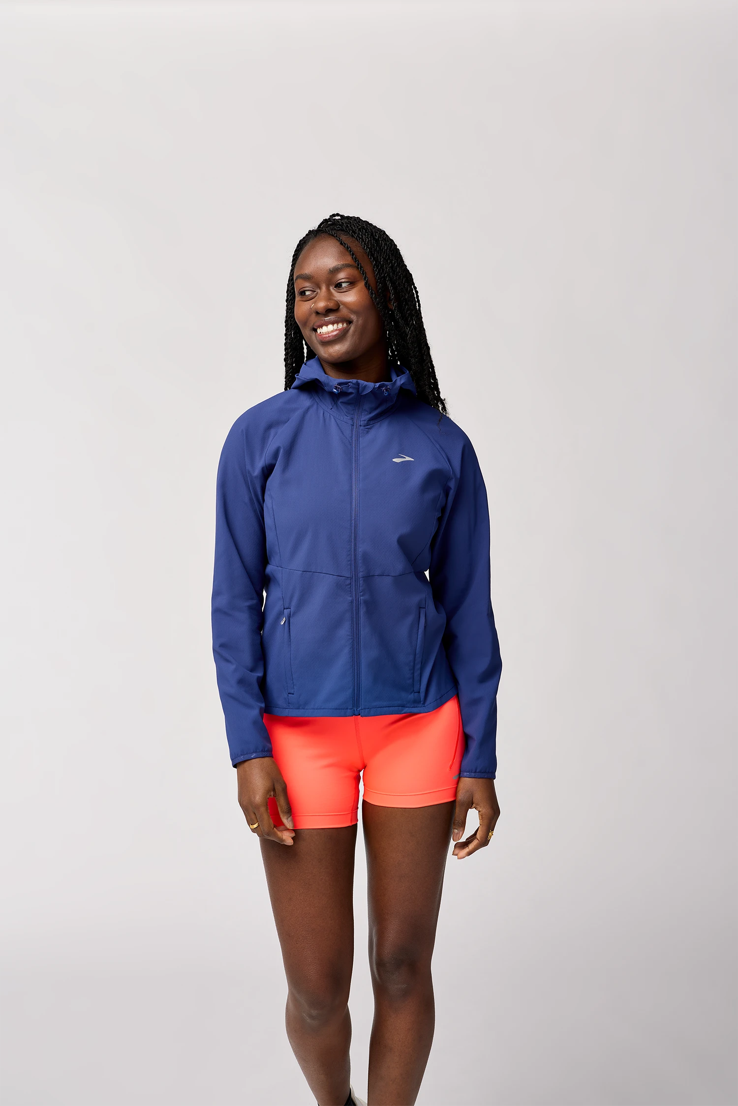 BROOKS Women's Canopy Jacket - Midnight 2 BROOKS Women's Canopy Jacket - Midnight - Image 2