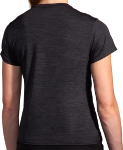 BROOKS Women’s Luxe Short Sleeve (009 - Heather Deep Black) -TCRunning Shop 221659 009 MB Luxe Short Sleeve