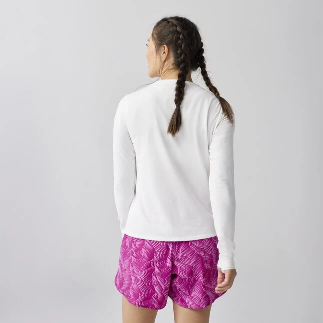 Brooks Women's Luxe Long Sleeve Performance Running Top - White 2 Brooks Women's Luxe Long Sleeve Performance Running Top - White - Image 2