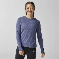 BROOKS Women’s Luxe Long Sleeve (476 - Heather Nightshadow)