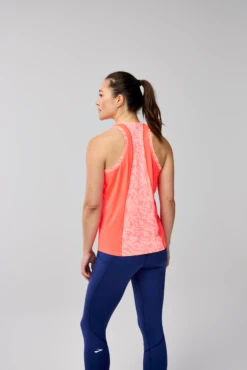 BROOKS Women's Sprint Free Tank 3.0 (622 - Neo Cayenne Speedscape) -TCRunning Shop 221713 622 MB Sprint Free Tank 3