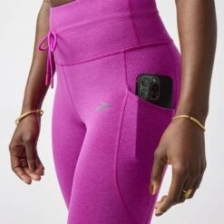 BROOKS Women's Luxe Tight (512 - Heather Magenta) -TCRunning Shop 221735 512 d1 luxe tight womens running tight