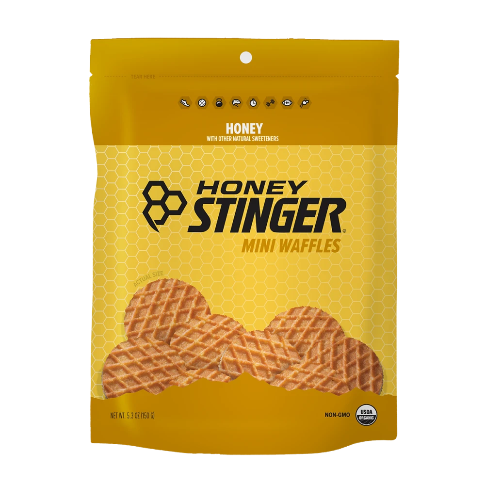 Honey Stinger Mini Waffles Vanilla - Resealable Snack Bag 1 Honey Stinger Mini Waffles Vanilla - Resealable Snack Bag