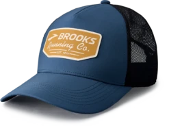 BROOKS Surge Trucker Hat (456 - Blue Slate/Black/Patch)