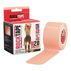 Rocktape 2" H2O Extra Sticky Pre-Cut Kinesiology Tape - 20 Count