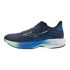 Mizuno Men's Wave Rider 28 (8Z4S - Vintage Indigo/Neo Mint)