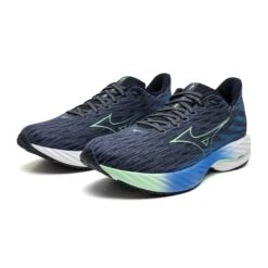 Mizuno Men's Wave Rider 28 (8Z4S - Vintage Indigo/Neo Mint) -TCRunning Shop 411456 8Z4S 08