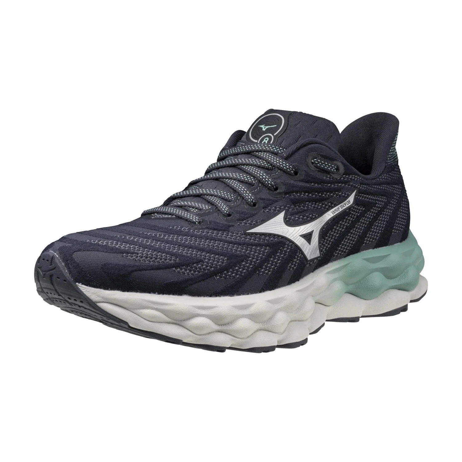 Mizuno Women's Wave Sky 8 (5373 - India Ink/Silver) 2 Mizuno Women's Wave Sky 8 (5373 - India Ink/Silver) - Image 2
