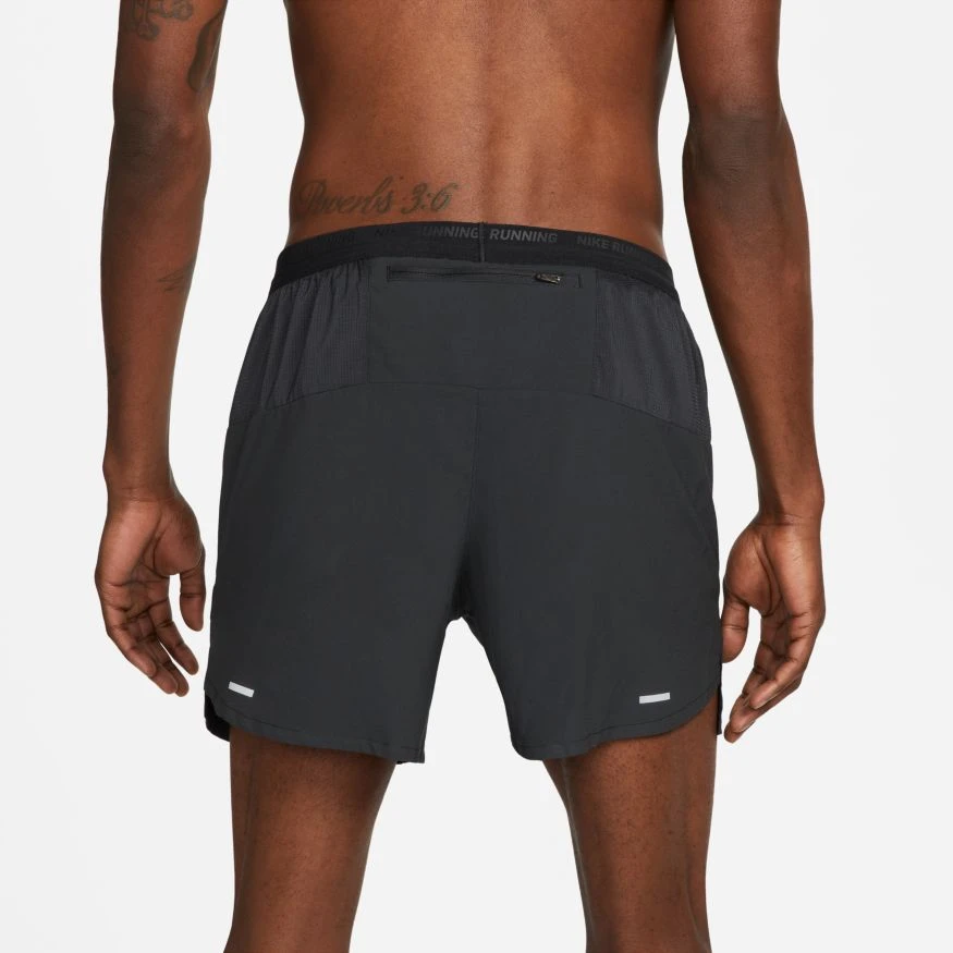 Nike Men's DRI-FIT Stride 5" Shorts (010 - Black/Black/Reflective Silver) 2 Nike Men's DRI-FIT Stride 5" Shorts (010 - Black/Black/Reflective Silver) - Image 2