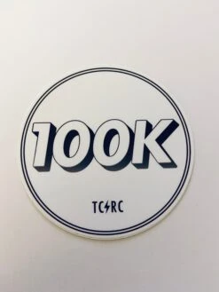 Premium 100K TCRC Achievement Decal - Durable Vinyl Sticker