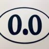 Oval 0.0 Distance Parody Sticker - Premium Durable Vinyl Decal