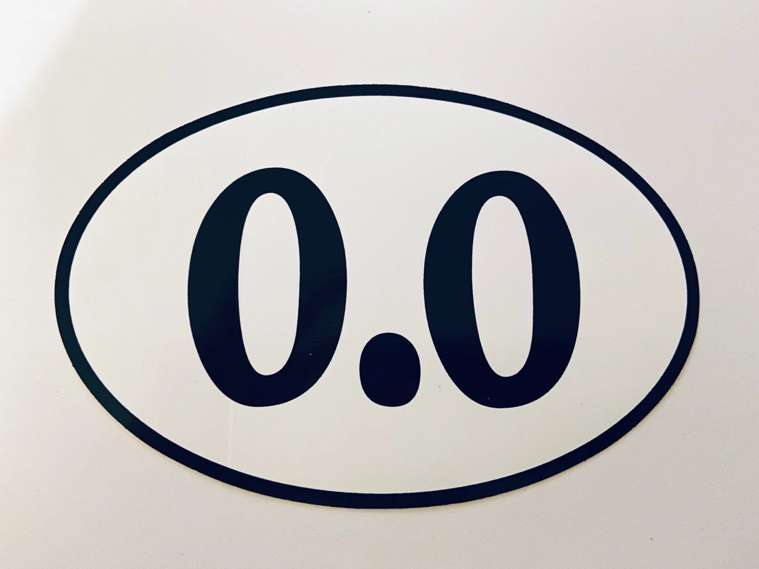 Oval 0.0 Distance Parody Sticker - Premium Durable Vinyl Decal 1 Oval 0.0 Distance Parody Sticker - Premium Durable Vinyl Decal