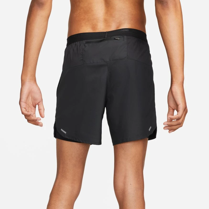 Nike Men's DRI-FIT Stride 7" 2-in-1 Shorts (010 - Black/Black/Black/Reflective Silver) 2 Nike Men's DRI-FIT Stride 7" 2-in-1 Shorts (010 - Black/Black/Black/Reflective Silver) - Image 2