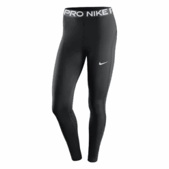 Nike Women's Pro Mid-Rise Mesh-Paneled Leggings (010 - Black/White)